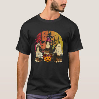 Drie Halloween Bernedoodles Boo Witch Horror Mumm T-shirt