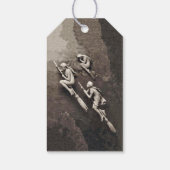  drie Halloween-heks vliegende kamers Cadeaulabel (Achterkant)