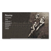  drie Halloween-heks vliegende kamers Visitekaartje Magneet (Voorkant)