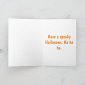 Drie Halloween huizen vol maan kawaii Kaart (Binnen)