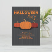Drie Halloween Pumpkins Invitation Kaart (Staand voorkant)