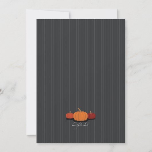 Drie Halloween Pumpkins Invitation Kaart (Achterkant)
