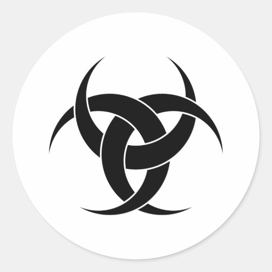 Drie Halve Manen Ronde Sticker (Voorkant)