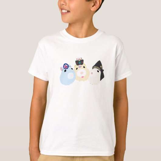 Drie hamster van Musketeers T-Shirt (Voorkant)