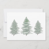 Drie Hand Drawn Evergreen Trees Notitiekaartje (Voorkant)