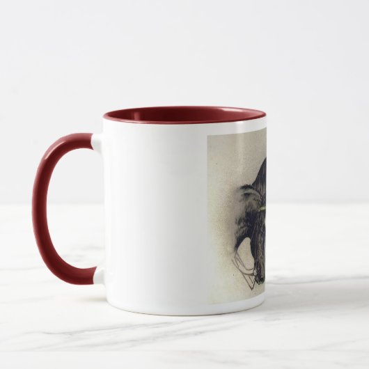 Drie Hand getrokken Paardenhoofden  Mok (Links)