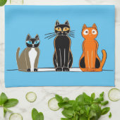 Drie handdoeken, blokdruk theedoek (Gevouwen)