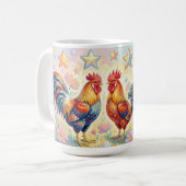 Drie hanen koffiemok (Voorkant links)