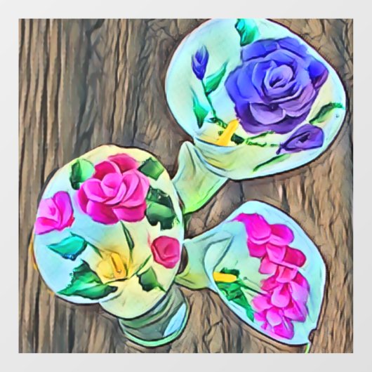 Drie Happy Lilys Raamklemmen Raamsticker (Vel)