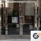 Drie Happy Lilys Raamklemmen Raamsticker (Kantoordeur)