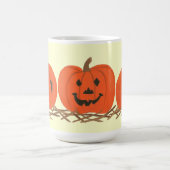 Drie Happy Pumpkins in Hay Halloween Mokken (Center)