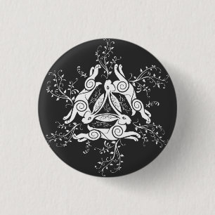 Drie Hares Ronde Button 3,2 Cm