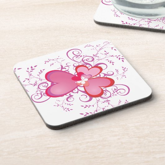 Drie hart drankjes onderzetter (Linkerzijde)