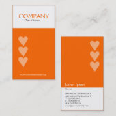 Drie hart (FF6600) Visitekaartje (Voorkant / Achterkant)