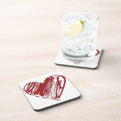 Drie hart onderzetter (Rechterzijde)