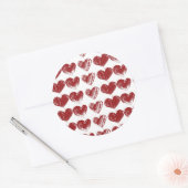 Drie hart ronde sticker (Envelop)