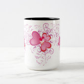 Drie hart tweekleurige koffiemok (Center)