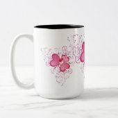 Drie hart tweekleurige koffiemok (Links)