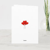 Drie Hartballonnen Valentijn illustratie Kaart (Achterkant)