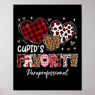 Drie harten Cupido's favoriete Paraprofessional Va Poster