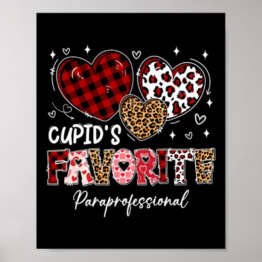 Drie harten Cupido's favoriete Paraprofessional Va Poster (Voorkant)
