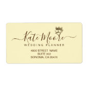 Drie harten en kroon retouradres etiket (Voorkant)