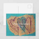 Drie Harten Gelukkige Valentijnsdag Briefkaart (Voorkant / Achterkant)
