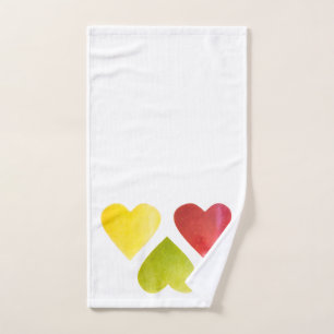 Drie harten handdoek