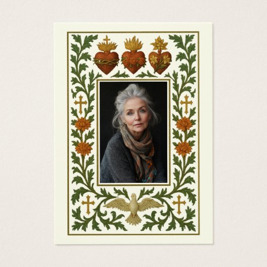 Drie harten Jezus Maria Jozef Begrafenisgebed Visitekaartje (Voorkant)