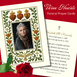 Drie harten Jezus Maria Jozef Begrafenisgebed Visitekaartje