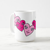 Drie harten koffiemok (Voorkant links)