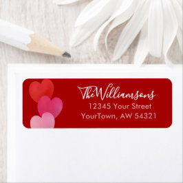 Drie harten op rode Valentijnskaarten of Galentine Etiket
