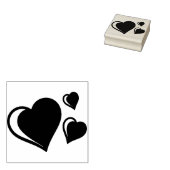 Drie harten rubberen moeras rubberstempel (Gestempeld)