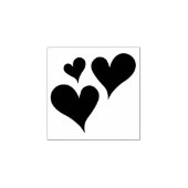 Drie harten stijlvol elegant design rubberstempel (Afrduk)
