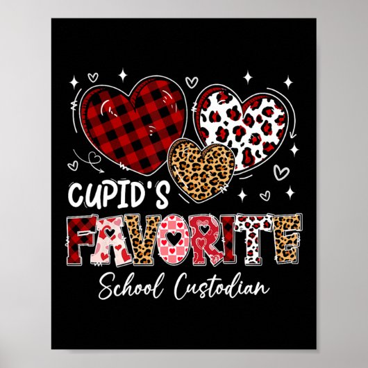 Drie Hartjes Cupido's Favoriete School Schoonmaker Poster (Voorkant)