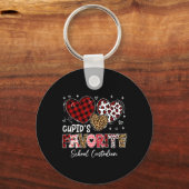 Drie Hartjes Cupido's Favoriete School Schoonmaker Sleutelhanger (Voorkant)