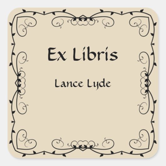 drie hartsdraden en wijnpotten vierkante sticker (Voorkant)