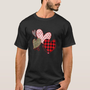 Drie hartstochten leopard Buffalo spelden voor vro T-shirt