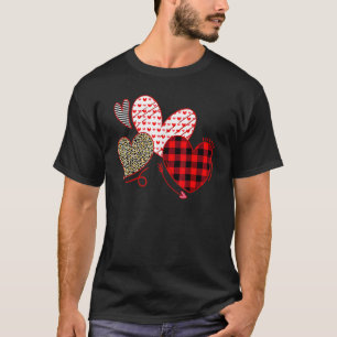 Drie hartstochten leopard Buffalo spelden voor vro T-shirt