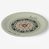 Drie hazen met drie oren met elkaar verbonden papieren bordje (Gekanteld)