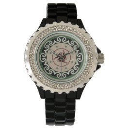 drie hazen motief gekoppeld aan in elkaar grijpend horloge