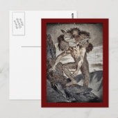 Drie Headed Monster Briefkaart (Voorkant / Achterkant)