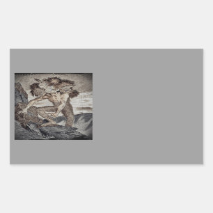 Drie Headed Monster Rechthoekige Sticker