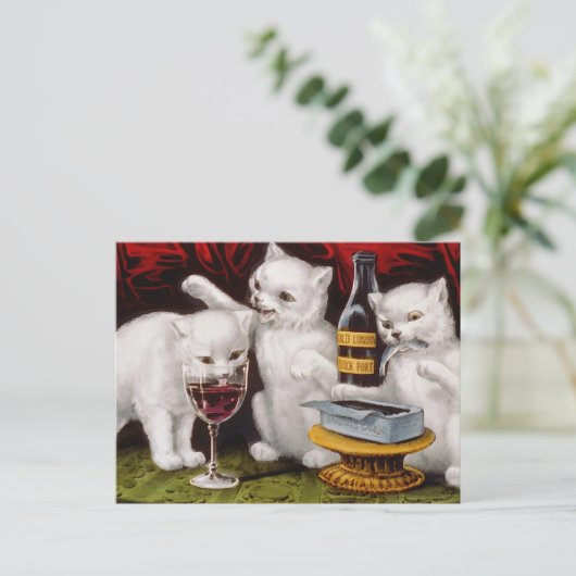 Drie heel Katjes Feestdagenkaart (Staand voorkant)