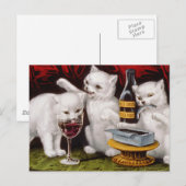 Drie heel Katjes Feestdagenkaart (Voorkant / Achterkant)