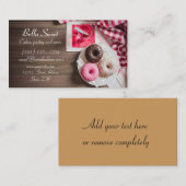 Drie heerlijke donuts visitekaartje (Voorkant / Achterkant)