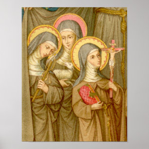 Drie Heilige van de Arme Klaren (SAU 027) 11"x14" Poster