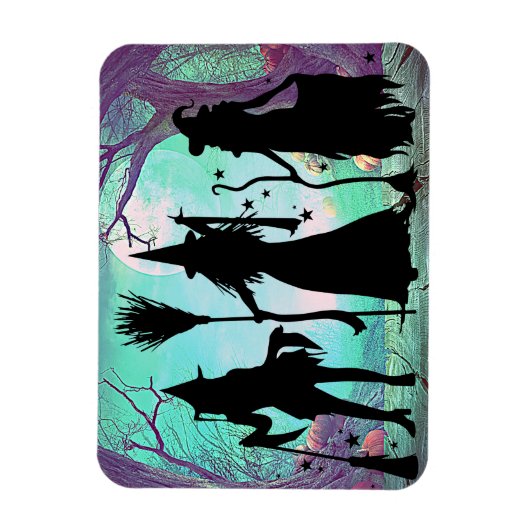 Drie heks Halloween Flexible 3"x4"-magneet Magneet (Verticaal)