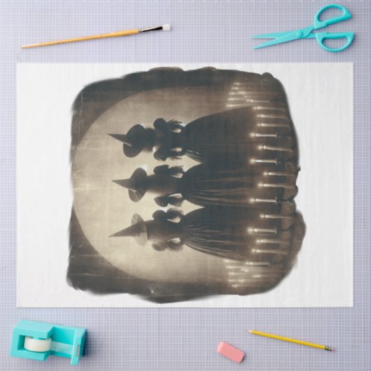 Drie heksen Antiek Tissuepapier (Craft)