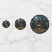 Drie Heksen Brouwen Ketel Volle Maan Strand Confetti (Achterkanten)